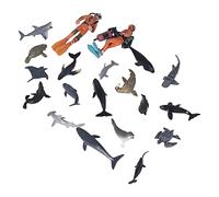 Marine Animal Figures Realistic Model 2 Divers Sea Life Figures Toy for Children Plastic Material