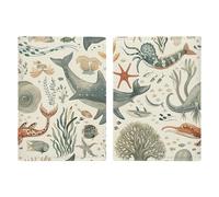 Marine Animal Pattern Passport Holder, ID Card Protector Case Passport Holder with Slot Passports Travel Wallet Document Cover for Women And Men