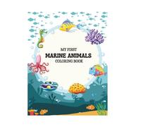 Marine animals coloring book for kids ages 3-6: Fun and easy ocean creature coloring pages for toddlers and preschoolers | Cute sea animals, Big ... Creative learning (Kids coloring book series)