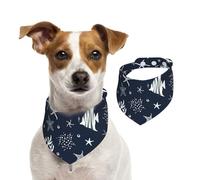 Marine Animals Fishes Starfish Conchs Cartoon Nautical Summer Ocean Life,Pet Bib Scarf Cats Dog Bandana Dogs Towel Bib Adjustable Pet Scarf,S
