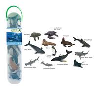 Marine animals set mini 12 pieces 7 - 1 1 cm