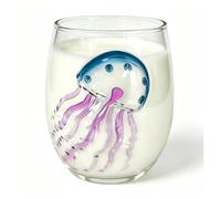 Marine animals Wine Glass 3D Relief Stocking, Decorative Glass Table , Gift | 3D Relief Christmas Glasses Set of 6, Perfect for Mulled Wine Punch and Cocktails at Xmas Party(A)