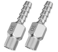 Marine Anti Siphon Valve Replacement Boat Fuel Tank Pickup Tube 2.2-in Boat Fuel Tank Valve with 1/4" NPT 3/8" Gas Tank Fittings, Universal Anti-Siphon Valve Fuel Fitting (2 Pack)