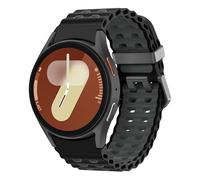 Marine Band for Galaxy Watch 7 40mm 44mm Men Women,No Gap Soft Silicone Sport Band for Samsung Watch 7 6 5 4 40mm 44mm/6 Classic 43mm 47mm/4 Classic 42mm 46mm Waterproof Ocean Bands