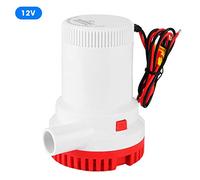 Marine Bilge Pump Submersible Heavy Duty 2000GPH High Capacity Water Removal for Boat Hulls Bait Tanks Ponds Pools Spas ABS Plastic 12V 24V DC (12V)