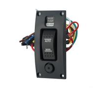 Marine Bilge Switch Panel IP66 Waterproof Backlit | Auto-off-manual modes, visual audible alarm, 85dB siren, backlit labels, easy night operation