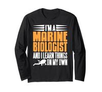 Marine Biologist Self Taught Journey Funny Diver Long Sleeve T-Shirt