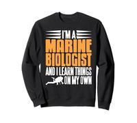 Marine Biologist Self Taught Journey Funny Diver Sweatshirt