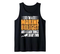Marine Biologist Self Taught Journey Funny Diver Tank Top