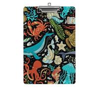 Marine Biology Clipboard Standard A4 Letter Size Clip Boards for School Office Restaurants