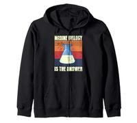 Marine Biology Holds the Key Retro Science Zip Hoodie