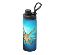 Marine Biology Printing 18oz Sports Insulated Kettle Drinking Cup Stainless Steel Portable Cup for Gym