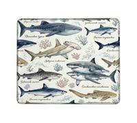 Marine Biology Shark Illustration Sharks Watercolor Small Mouse Pad