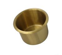 Marine Boat Cup Holder - Gold Finish Beverage Holder - Copper Plated Embedded Drink Cup Holder - Coffee Table Drink Holder For Poker Table/Couch/trailer/RVs(Small)