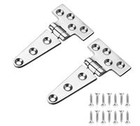 Marine Boat Hatch Hinges, Boat Hinge 2Pcs 316 Stainless Steel T Hinges With 14 M5 Screws 150x75mm Heavy Duty Boat Hatch T Hinges Marine Boat Accessories