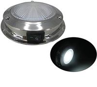 MARINE BOAT LED DOME LIGHT STAINLESS STEEL BEAUTIFUL ACCENT WITH ROCKER SWITCH by PactradeMarine