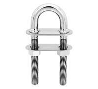 Marine Boat U Bolt Stern Bow Eye Tie Down, RV Yacht Stainless Steel with Hex Nuts & Washers, 4-1/2” Overall Length, 3/8“ Stock, 3“ Thread Length (1 PCS)