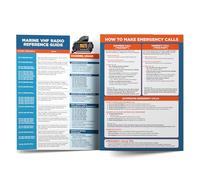 Marine Boat VHF Radio Reference Guide Chart - Must Haves on a Boat Boating Accessories - Marine Boat Radio Reference - Boat Safety Accessories - Boating and Sailing Gift - Tear & Water Resistant
