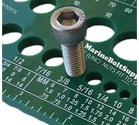 Marine Bolt Supply Nut, Bolt & Screw Gauge (Standard & Metric) (Coarse & Fine) Diameter, Length & Thread Pitch (Green)