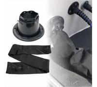 Marine Cable Boot & Zippered Rigging Sleeve Kit - Boat Transom Steering & Wiring Boot + 48” Cable Organizer Cover, Protect Fuel Lines & Electrical Wires, UV Resistant, Black(4 2/5" ID)