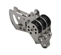 Marine Cam Cleat Triple Block Pulley 304 Stainless Steel Sailing Hardware with Roller System for Boat Yacht Dinghy Kayak 1000 lbs Load Capacity