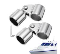 Marine Canopy Hardware | Hinged Jaw Slide | Stainless Steel Anti-Rust Awning Fixings for Round Tube Deck Fitting Applications Canopy Mounts Side Rail Attachments