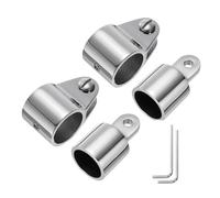Marine Canopy Parts, Hinged Jaw Slide, Stainless Steel Set Anti-Rust for Round Tube Canopy Mounts Side Rail Attachments Support Pole Sunshade Sailing