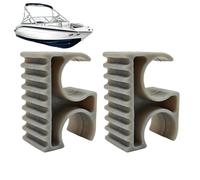 Marine canopy rod clamp, 2 pieces, anti-flap clips for the upper rail