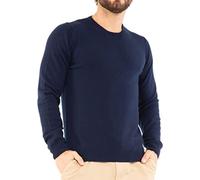 Marine Cashmere - Crewneck Sweater in Pure Cashmere for Men, Delicate and Soft 100% Cashmere Yarn, Made in Italy (Fortunale - XXL)