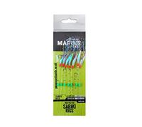 Marine Cast 7 hooks sabiki rigs/Mackerel feathers (5/10 pack) (Night Glitter(5pack))