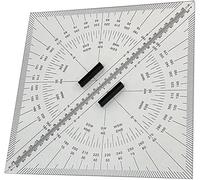 Marine Chart Plotting Triangle Ruler Set with Protractor 300mm Acrylic Navigation Set Squares for Accurate Distance Marking on Boats and YachtsPractical and Deft