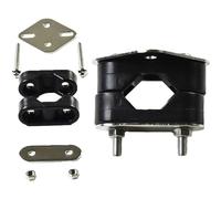 MARINE CITY Nylon Black Rail Mount Brackets Fit 7/8-1 Inch Tube Stainless Steel Mount Plate for Marines Boats Ships Yachts Kayaks (Pack of 1)
