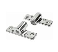 MARINE CITY Shank Top Mount Rowlock Oarlock Socket, 316 Grade Stainless Steel, Polished, (1/2 Inches), Durable, Corrosion-Resistant, for Boats, Yachts, Ships (Pack of 2)