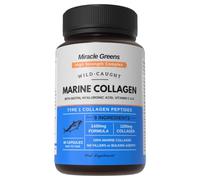 Marine Collagen 1430mg | with Hyaluronic Acid, Vitamin C, E, B2, Biotin, Zinc, Copper & Iodine | Hydrolysed Type 1 Collagen Peptides for Skin, Hair, and Nails | from North Sea Fish - UK Made