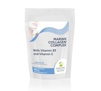 Marine Collagen 400mg Complex Capsules with Vitamin B3 & C - Premium Collagen Supplement for Skin, Hair, & Joint Support
