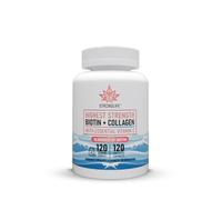 Marine Collagen & Biotin Capsules | 500mg Collagen, 10,000µg Biotin, Vitamin C | High Strength Hair, Skin & Nails Supplement | Protein Support | 120 Capsules - 120 Day Supply