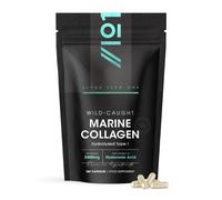Marine Collagen Capsules 2400mg - Wild Caught with Hyaluronic Acid & Vitamin C - 180 Capsules (Not Collagen Powder/Collagen Tablets) - Collagen Compl