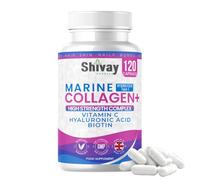 Marine Collagen Complex 1000mg - 120 Marine Collagen Capsules with Vitamin C, Hyaluronic Acid & Biotin - Type 1 Hydrolysed Marine Collagen Supplements for Skin, Hair & Nails - 2 Month Supply Shivay