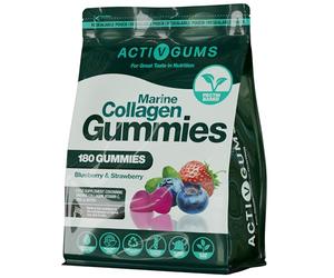 Marine Collagen Complex 180 Gummies | Strawberry & Blueberry Flavour | Contains Marine Collagen, Vitamin C, Zinc & Biotin | Resealable & Recyclable Pouch | Suitable for Age 5+ by ActivGums®