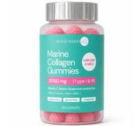 Marine Collagen Gummies - 2000mg Hydrolysed Marine Collagen (Type I & III) with 20,000% NRV Biotin, Hyaluronic Acid, Vitamin C & Zinc - Hair, Skin & Nails - 60 Gummies