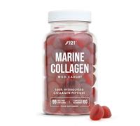 Marine Collagen Gummies - Wild-Caught Marine - Tapioca Based - High Potency Hydrolysed Marine Collagen Gummies - Type 1 Hydrolysed Collagen - Strawberry Flavour - 60 Gummies.