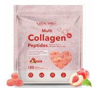Marine Collagen Gummies - with Biotin, Hyaluronic Acid & Vitamin C - Collagen Supplements for Women & Men - High Strength Type I, II, & III - Anti Aging, Hair Growth, Skin, Strong Nails, 180 Gummies