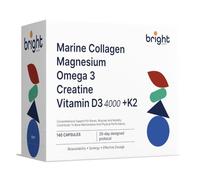 Marine Collagen, Hyaluronic Acid, Omega 3 TG, Magnesium, Vitamin D3 + K2 4000 and Creatine Monohydrate - SmartAbsorb™ | Skin, Bones and Muscle Function | 28 Daily sachets