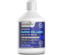 Marine Collagen Liquid 10000mg Sugar Free, Hydrolysed Peptides - Hyaluronic Acid, Biotin, Silica, Vitamin C, Vitamin D3 - Healthy Skin, Hair, Nails,