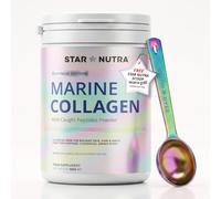 Marine Collagen Powder 400g | Wild-Caught Hydrolysed Type I Peptides | Skin Hair Nails Radiance | 10g Clinical Daily Dose | 40 Servings | Unflavoured Halal | Made in UK