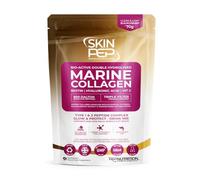 Marine Collagen Powder for Women & Men - SkinPep 70g Bio-Active Type 1 & 3 Wild Caught Peptides | Clean Light Taste | Vitamin C, Biotin & Hyaluronic Acid | Hair, Skin & Nails | 10,000mg 7-14 Servings