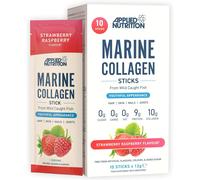 Marine Collagen Sticks 10000mg - Strawberry Raspberry - 10 Sticks Applied Nutrition Blue 120g