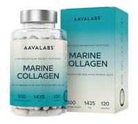 Marine Collagen Supplements for Women and Men (1425mg Per Serving) with Hyaluronic Acid & Magnesium - 120 Hydrolysed Marine Collagen Capsules - Low Molecular Weight Peptides
