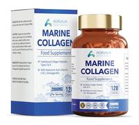 Marine Collagen Supplements for Women Men 2000mg 120 Capsules Hyaluronic Acid, Vitamin C, Vitamin E & Ashwagandha, Hydrolysed Collagen Peptides Types I & III Collagen Complex for Skin Joints Hair