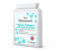 Marine Collagen with Hyaluronic Acid & Seaweed - 60 Capsules - Skin, Hair & Nails Formula with D-Biotin, Vitamin E & C - Highly Bioavailable Naticol® Hydrolysed Marine Collagen 500mg